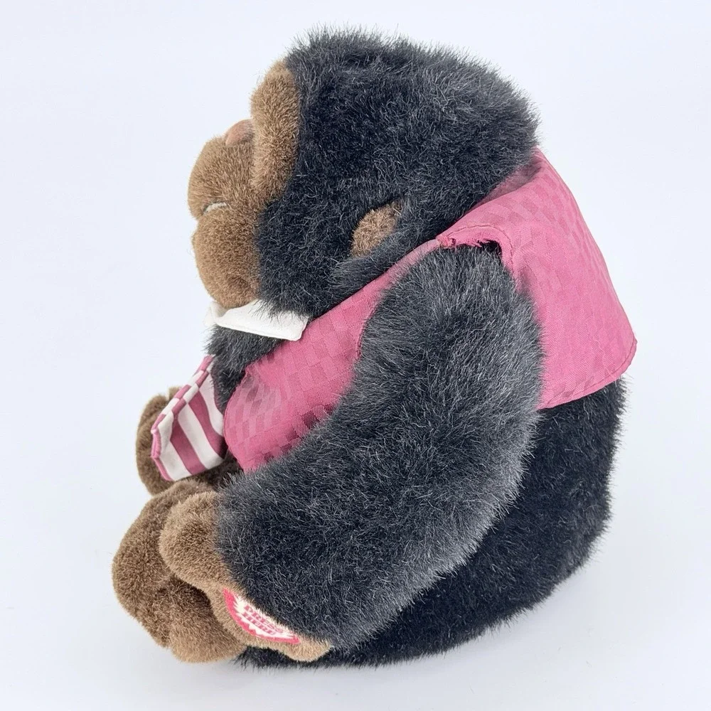 Dandee Talking Gorilla Plush Pocket Watch Vest Tie Monkey